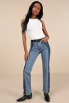 Levi's Wedgie Boot Medium Wash Denim High-rise Jeans In Blue