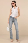 Levi's Wedgie Bootcut Light Wash High-rise Distressed Denim Jeans In Blue