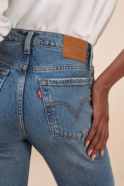 Levi's Wedgie Bootcut Medium Wash High-rise Denim Jeans In Blue