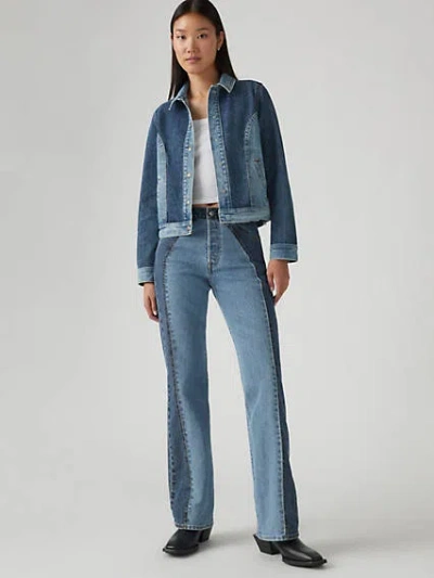 Levi's Wedgie Bootcut Western Jeans In Practically Pieced