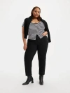 Levi's Wedgie Straight Fit Women's Jeans (plus Size) 24 In Black Sprout