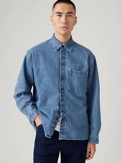 Levi's Wellthread Men's Wilder Shirt Xs In Indigo Clouds