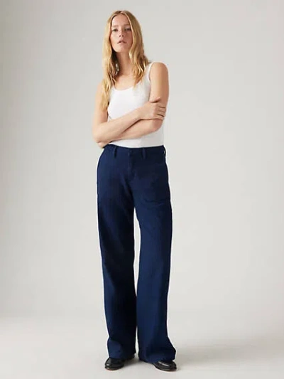 Levi's Wellthread Women's Carpenter Pants 25x30 In Blue Willow