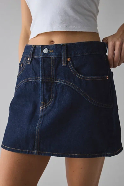 Levi's Western Icon Denim Mini Skirt In Dream Nice Dreams, Women's At Urban Outfitters