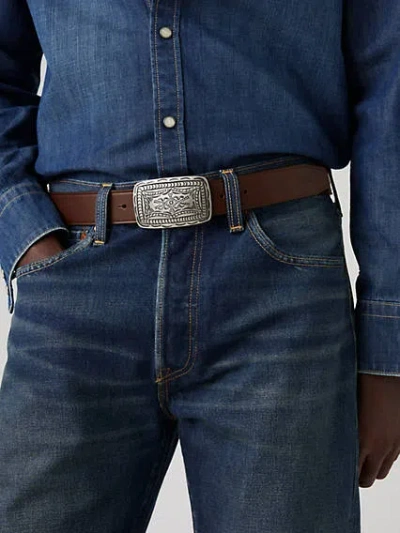 Levi's Western Plaque Belt In Brown