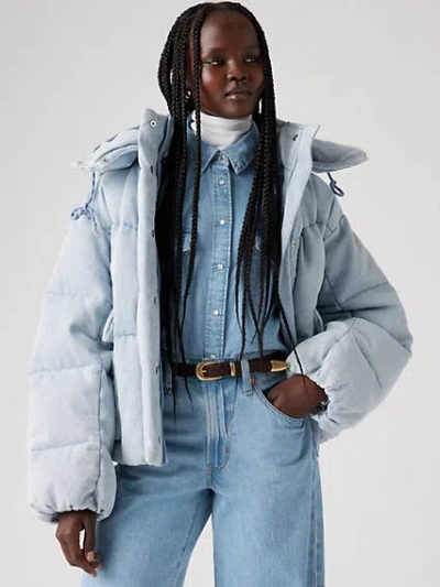 Levi's Western Short Bubble Puffer Jacket In Celebrate The Moment
