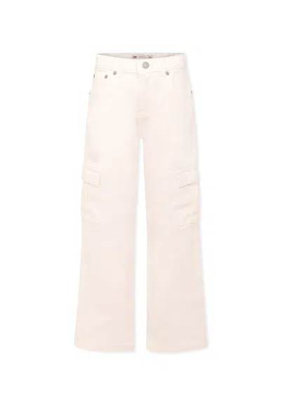 LEVI'S WHITE JEANS FOR GIRL WITH LOGO