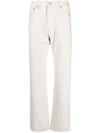 Levi's 501 Cotton Jeans In White With A Straight Leg In White