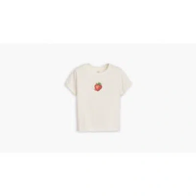 Levi's White Strawberry Tab Egret Square Graphic T Shirt