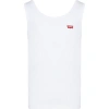 Levi's White Tank Top For Girl With Logo In White