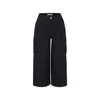Levi's Wide Leg Black Jeans For Girl With Logo Patch In Grey