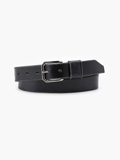 Levi's Wide Loop Two Horse Belt In Regular Black