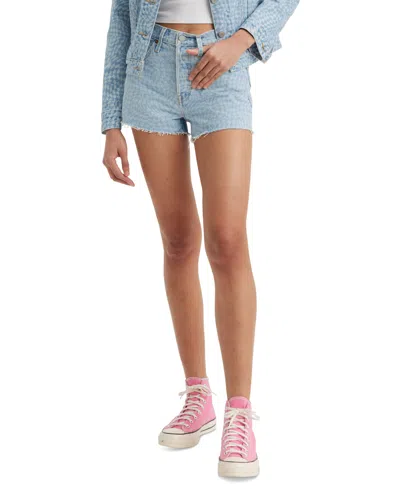 Levi's Women's 501 Button Fly Cotton High-rise Denim Shorts In Darn It No