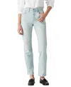 Levi's Levis Womens Multiple Dimensions 501 Straight-leg Mid-rise Jeans In Stepped Away