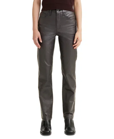 Levi's Women's 724 Coated High Rise Straight-leg Jeans In Shine Til