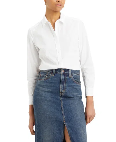 Levi's Women's Classic Fit Button-front Shirt In Bright Whitevm
