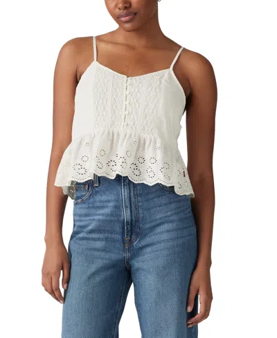 Levi's Women's Cora Embroidered Blouse In Whisper White