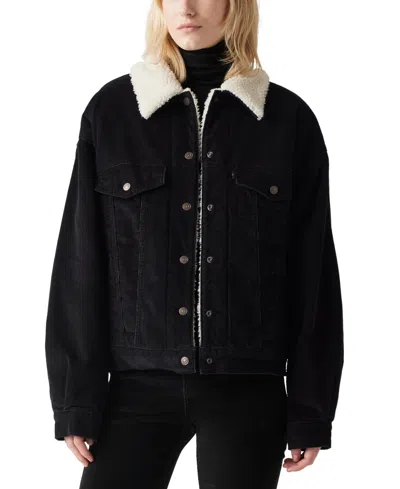 Levi's Women's Corduroy 90s Sherpa Trucker Jacket In Dark Art