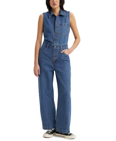 Levi's Ribcage High Rise Straight Ankle Length Performance Cool Denim Jeans In Mastermind