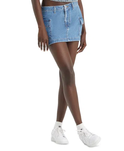 Levi's Women's Cotton Cargo-pocket Mid-rise Mini Skirt In No Regrets