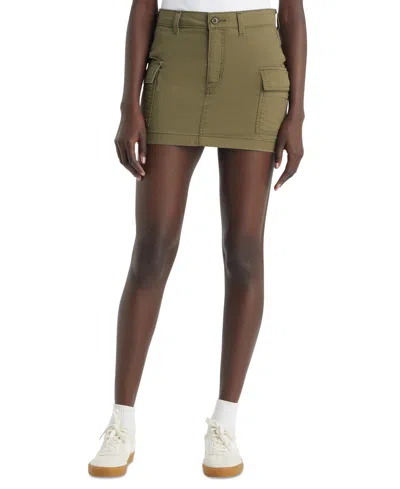 Levi's Women's Cotton Cargo-pocket Mid-rise Mini Skirt In Olive Night