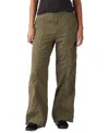 Levi's Women's Cotton Mid-rise Baggy Parachute Pants In Ivy Green