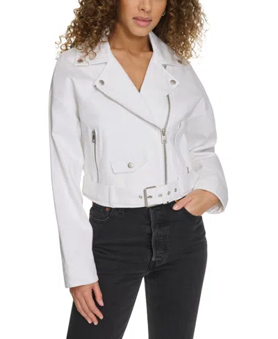 Levi's Women's Cropped Denim Moto Jacket
