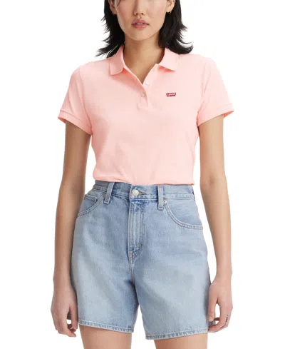 Levi's Women's Crown-logo Shirt-sleeve Polo Shirt In Potpourri