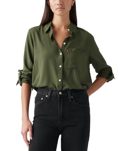 LEVI'S WOMEN'S DARLENE COLLARED BUTTON-FRONT SHIRT