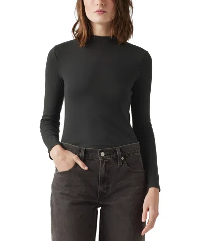 Levi's Women's Effortless Mock Neck Long-sleeve T-shirt In Caviar