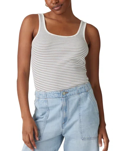 Levi's Women's Essential Ribbed Tank Top In Indigo Stripe Skyway