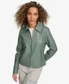 LEVI'S WOMEN'S FAUX LEATHER LAYDOWN COLLAR JACKET