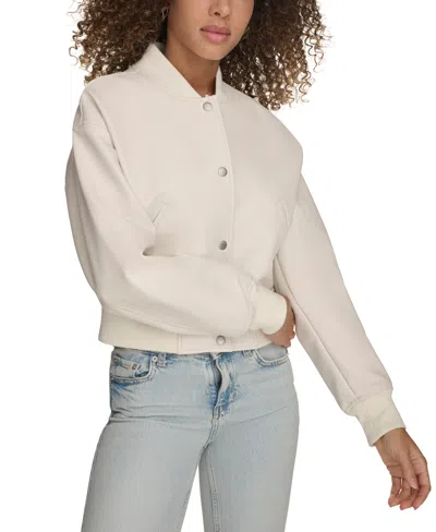 Levi's Women's Faux Leather Varsity Bomber Jacket In Osyter