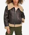 Levi's Women's Faux Shearling Aviator Jacket In Molasses