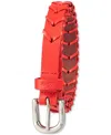 Levi's Women's Fully Adjustable Skinny Braided Genuine Leather Belt