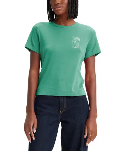Levi's Women's Graphic Rickie Cotton Short-sleeve T-shirt In Palm Tree