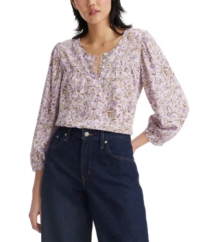 Levi's Women's Halsey 3/4-sleeve Blouse In Tapestry Floral