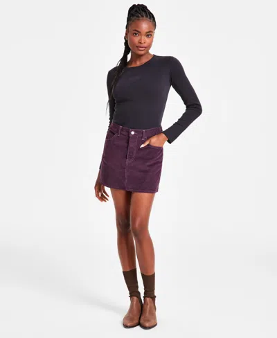 Levi's Women's Icon Cotton Denim Skirt In Plum Perfect