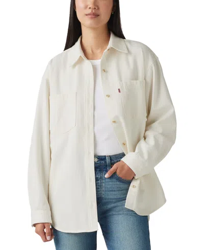 Levi's Women's Iris Button-front Cotton Overshirt In Ecru