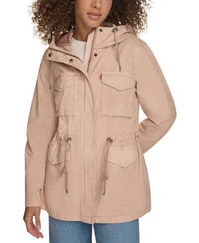 Levi's Women's Lightweight Washed Cotton Military Jacket In Light Pink