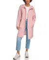 Levi's Water Resistant Hooded Long Rain Jacket In Rosebud