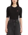 Levi's Logo-patch T-shirt In Black