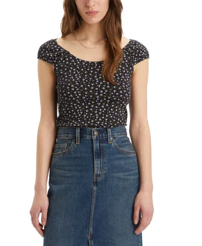 Levi's Women's Lucille Crewneck Cotton Short-sleeve Top In Holmes Floral