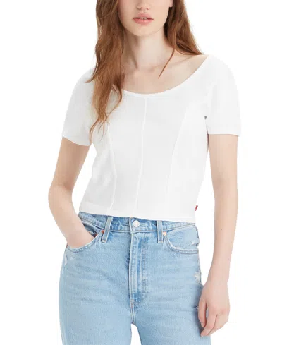 Levi's Women's Mars Corset Short-sleeve T-shirt In White +