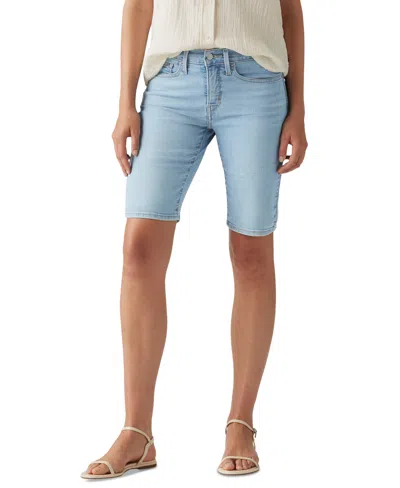 Levi's Women's Mid-rise Shaping Bermuda Shorts In Double Duty Short