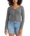 Levi's Muse Long Sleeve T-shirt In Vanilla Stripe