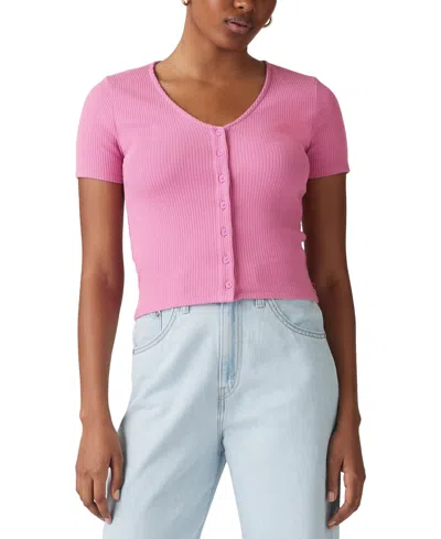 Levi's Women's Muse Short-sleeve Button-front Top In Crocus