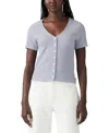 Levi's Muse Short Sleeve T-shirt In Mesa Stripe Mazarine Blue