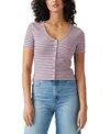 Levi's Muse Short Sleeve T-shirt In Pontoon Stripe Fragrant Lilac