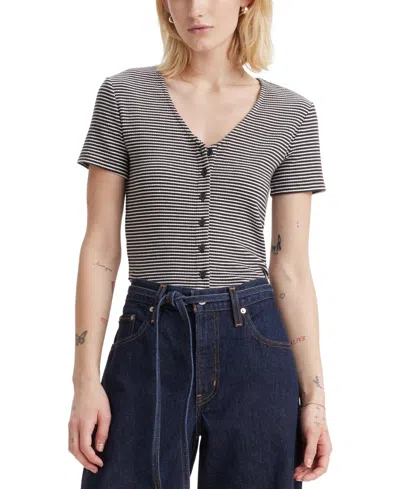 LEVI'S WOMEN'S MUSE SHORT-SLEEVE V-NECK TOP